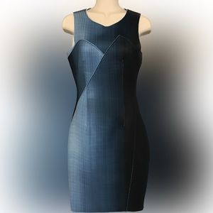 Gorgeous Blue Elie Tahari "Carmen" Scuba Material Sleeveless Dress.